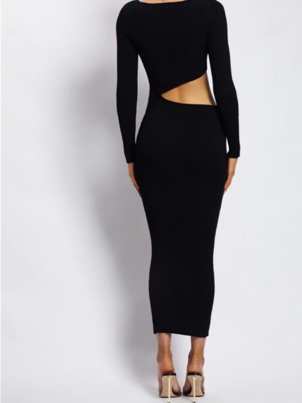 Meshki Black Long Sleeve Cutout Maxi Dress - Picture 2 of 5